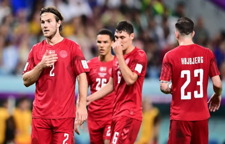 joachim andersen andres christensen pierre emile hojbjerg denemarken australie wk 2022 qatar uitschakeling teleurstelling 1