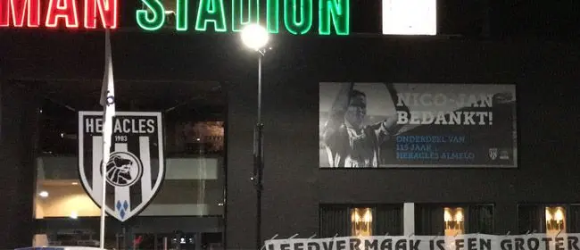polman stadion spandoek vak p 5 mei 2018 leedvermaak