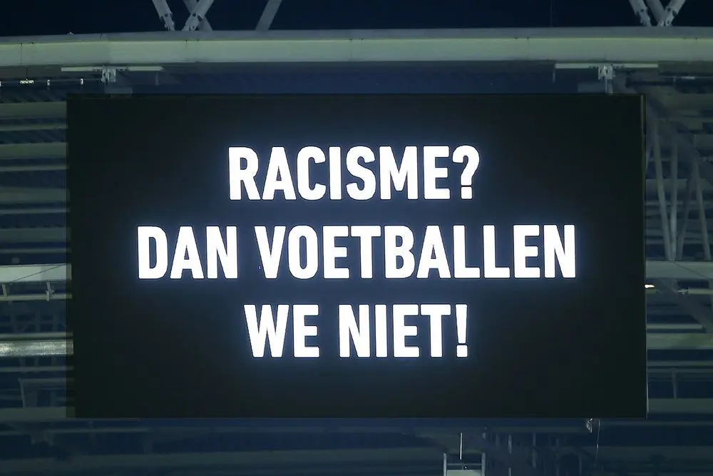 racisme dan voetballen we niet knvb