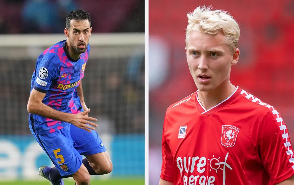 sergio busquets casper staring blonde barcelona twente 2022