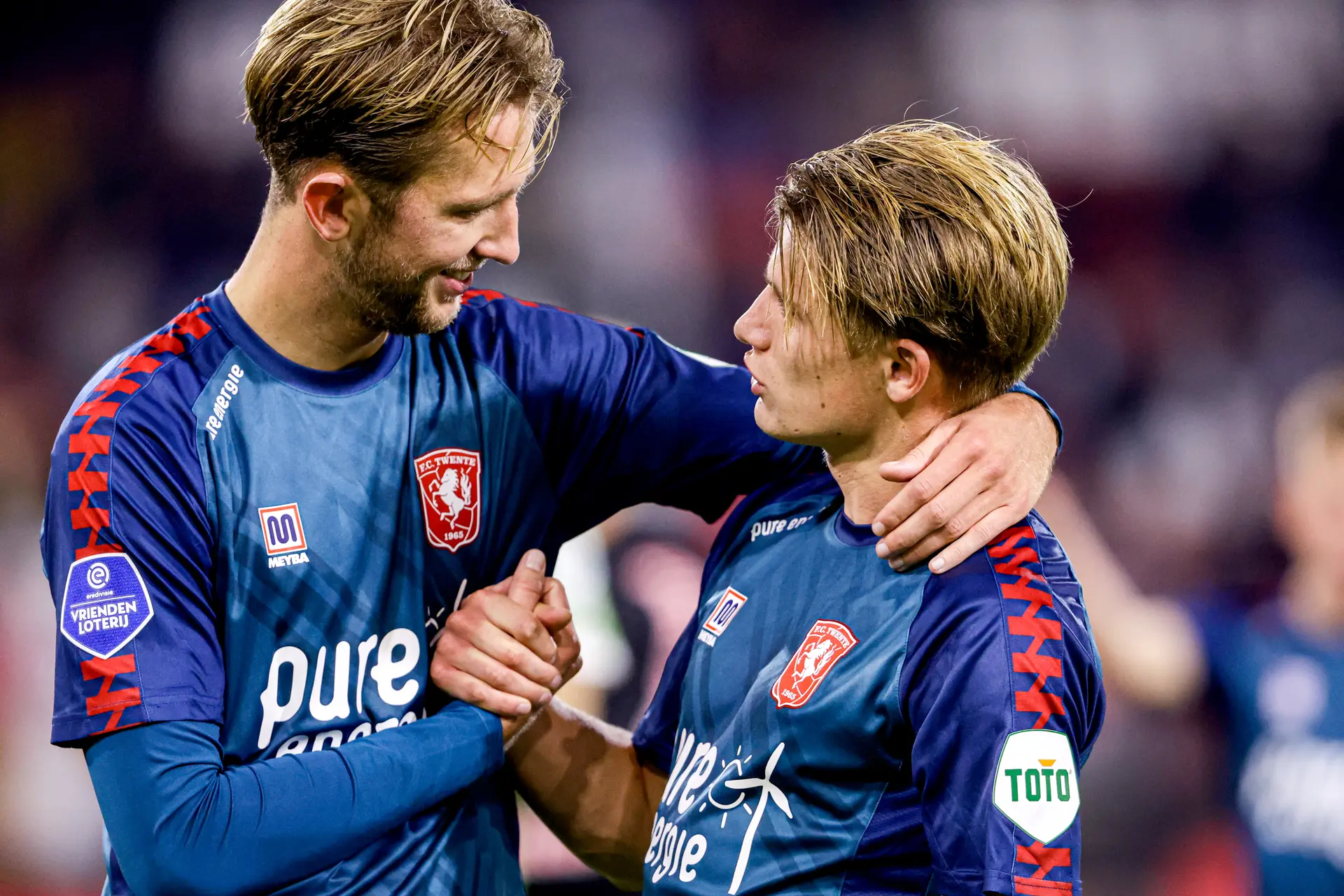 sem steijn michel vlap lachen handen schudden sparta rotterdam uit 2022 2023 eredivisie