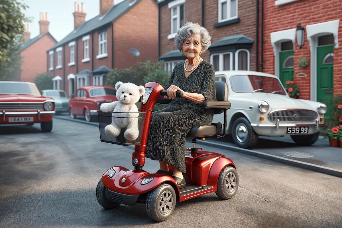 Oma heeft nog wat rijlessen voor haar scootmobiel nodig