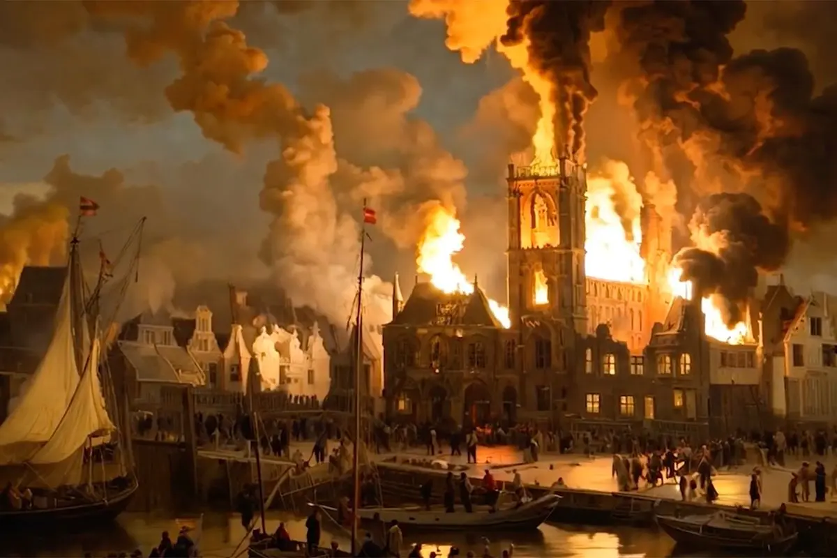 Kunstenaar brengt historische schilderijen van 750 jaar Amsterdam tot leven