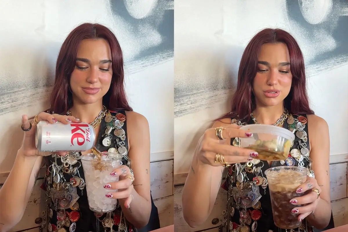 Dua Lipa verdeelt internet met pickle juice en jalapeno-drankje