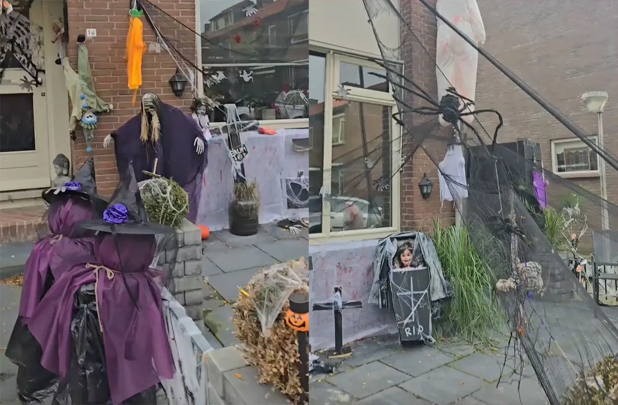 Woedende burgers walgen van Halloween tuin