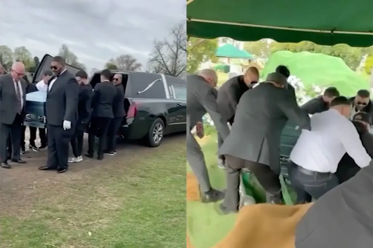 🎥 Begrafenis loopt compleet uit de hand: familie stort met kist en al in graf