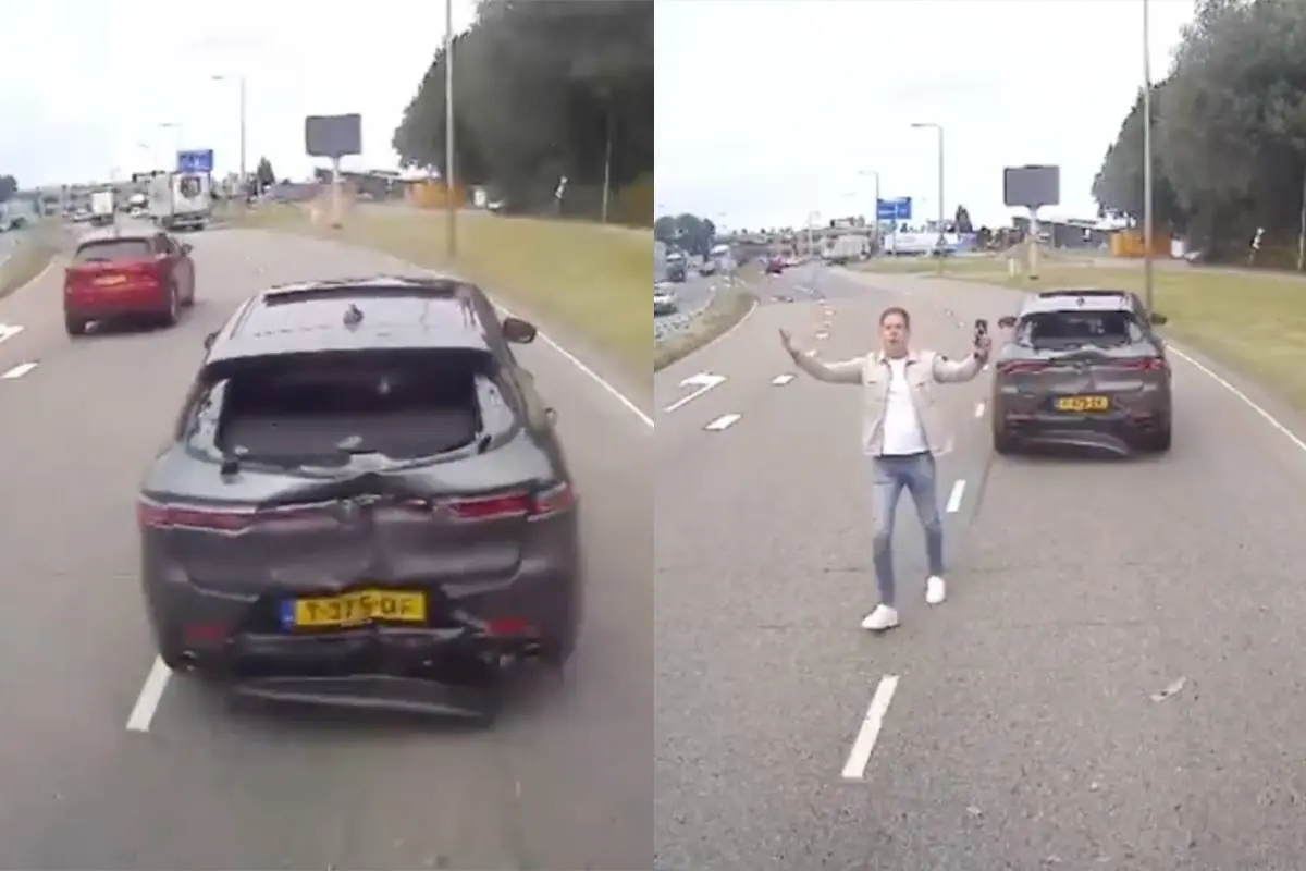 Alfa Romeo-rijder doet brake check voor vrachtwagen in Maasdijk – auto total loss