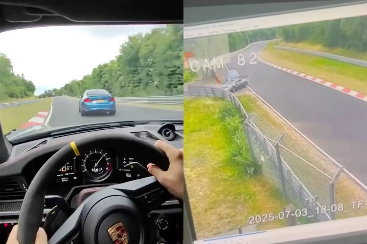 🚨 Vliegtuigstand AAN: Porsche en BMW knallen op Nürburgring in bizarre crash met vuurzee