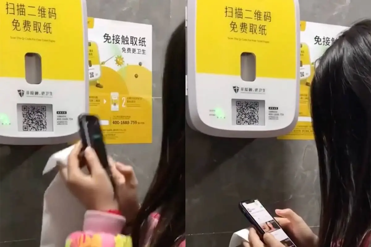 Eerst reclame kijken, dan pas wc-papier: welkom in China
