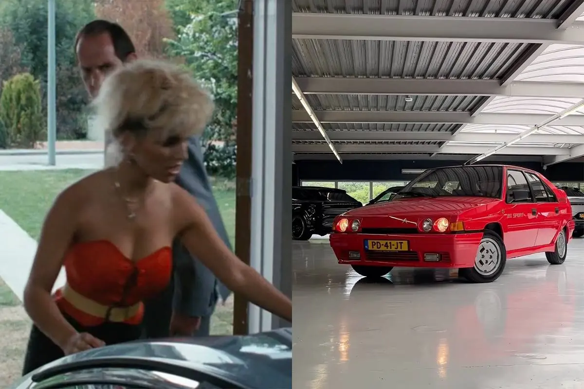 Leuk voor in de tuin: de rode Citroën BX Sport uit Flodder staat te koop