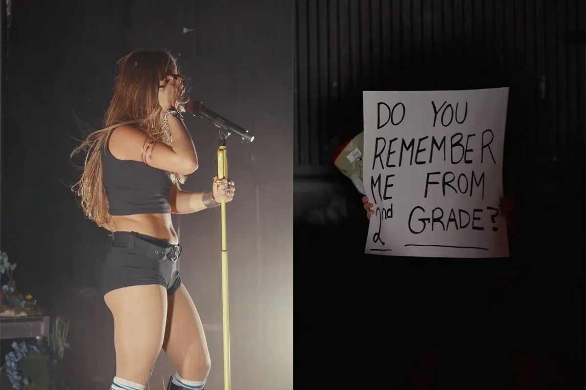 Pestkop komt sorry zeggen tijdens concert Natalie Jane