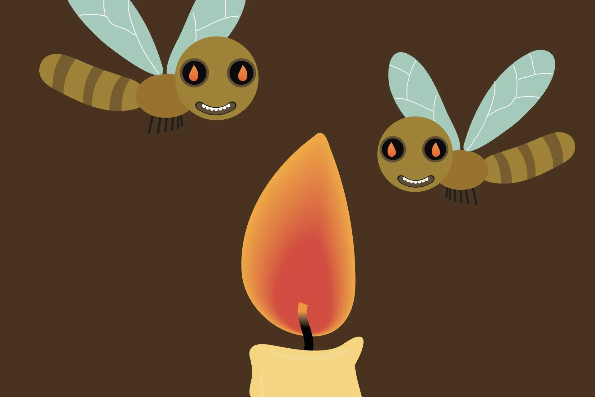 Waarom vliegen insecten in het donker naar het licht?