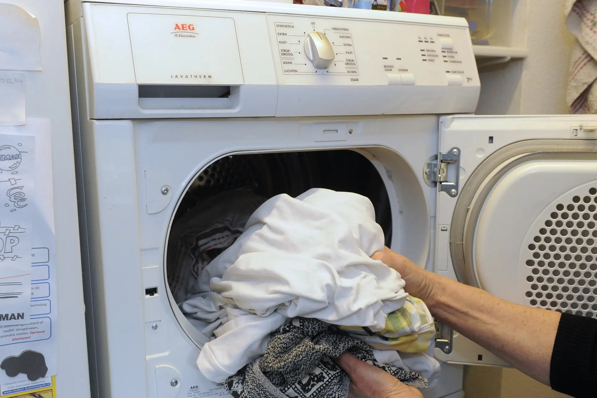 Waarom je ijsblokjes in de droger moet gooien (en een droge handdoek erbij)