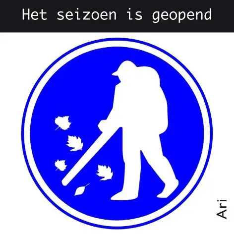 Het seizoen van de bladblazer
