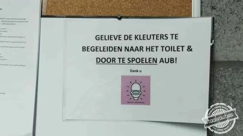 Taalvoutje van het jaar: 'Geen afval ingooien alleen bewoners' wint, dit is de volledige top tien