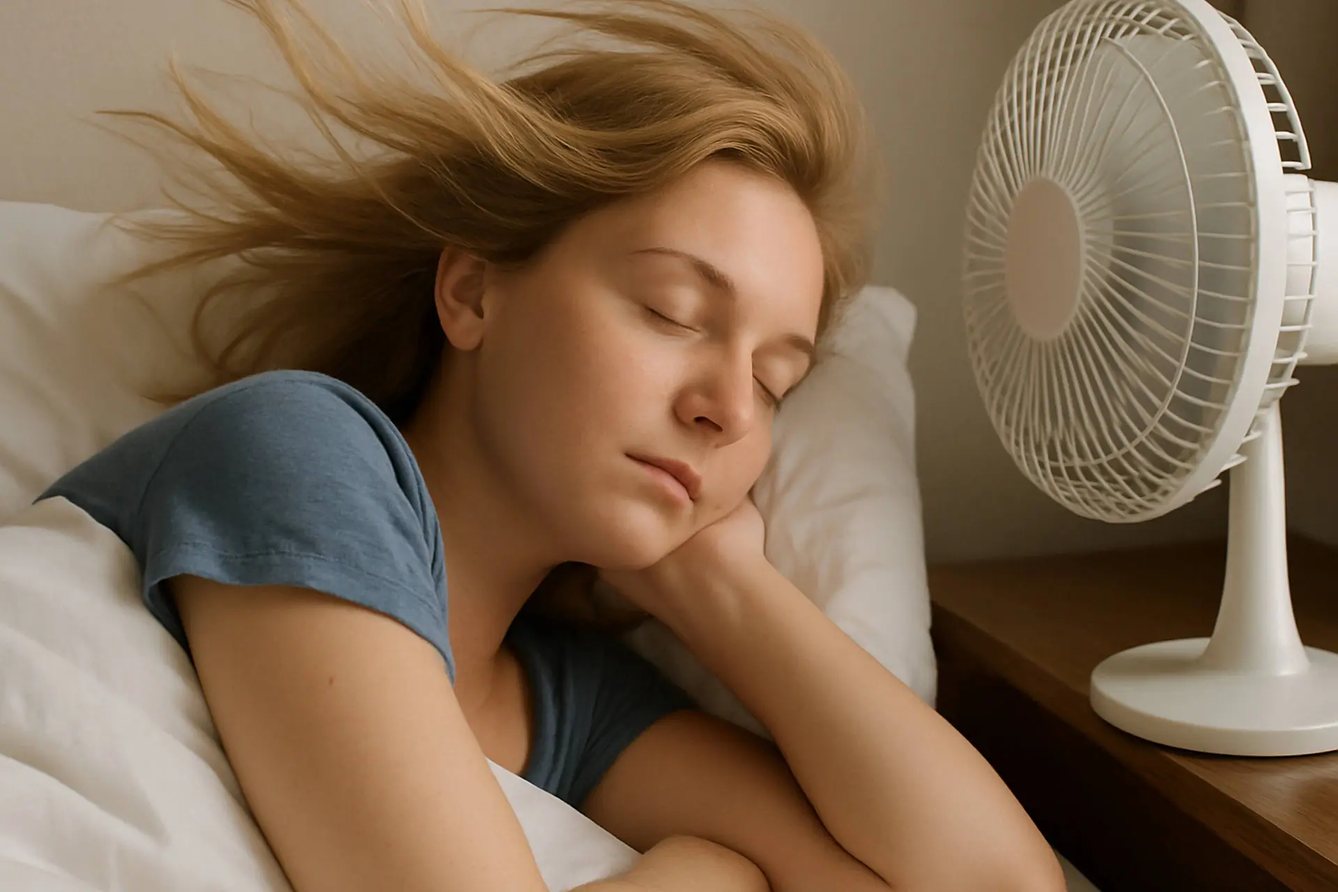 Waarom je niet moet slapen met de ventilator aan