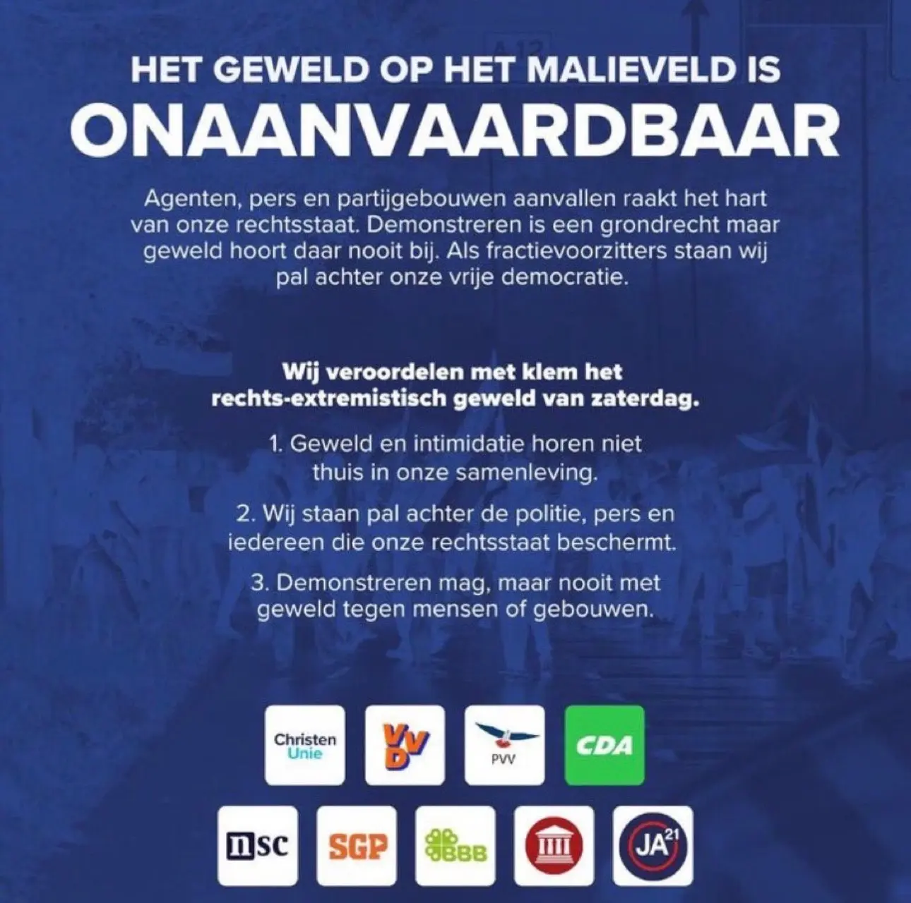 Linkse partijen steunen pamflet tegen extreemrechts met PVV niet