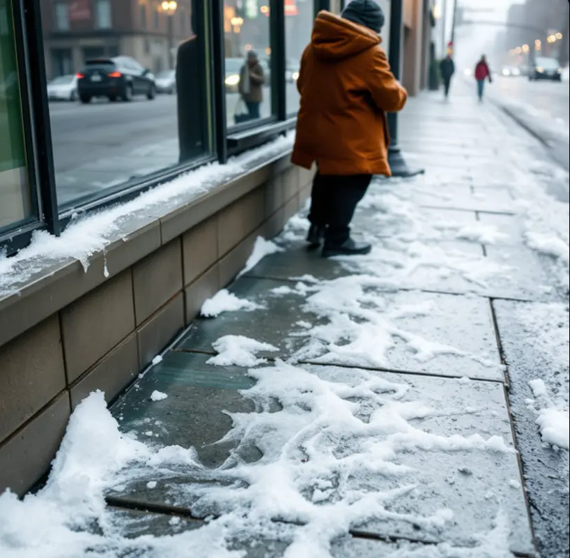 Deze simpele wintertrucs houden je rechtop op gladde stoepen