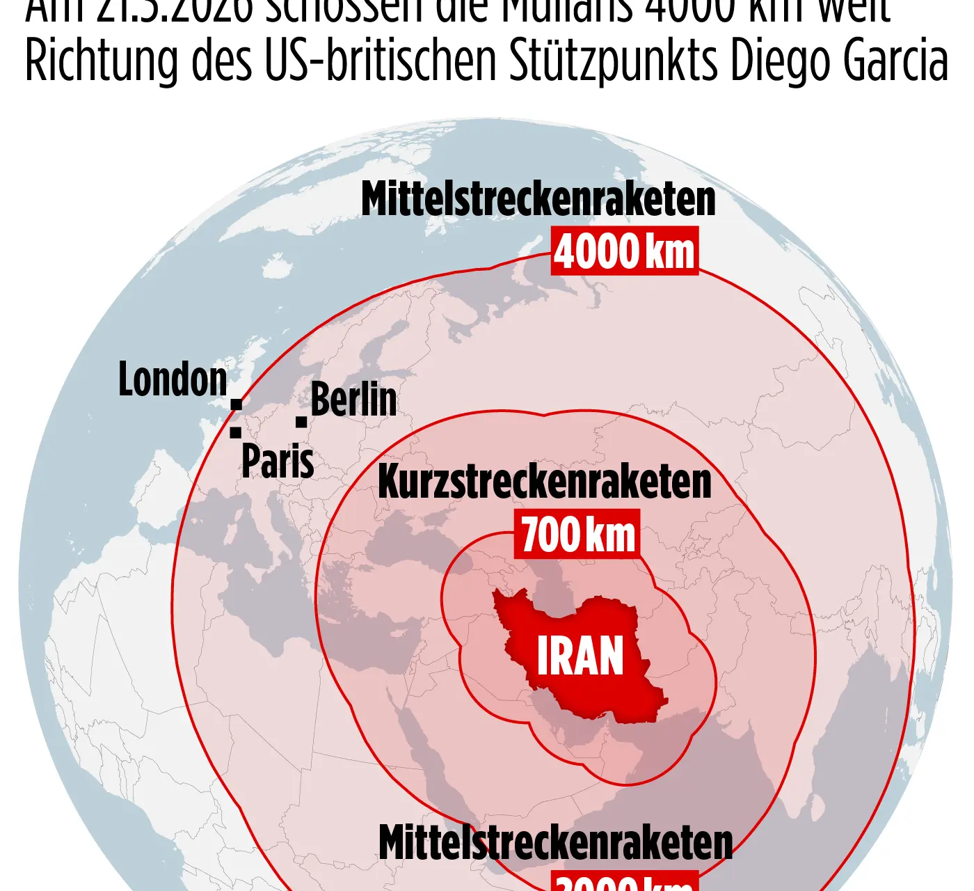 Iran kan Londen (en Amsterdam) bombarderen, zegt Israel