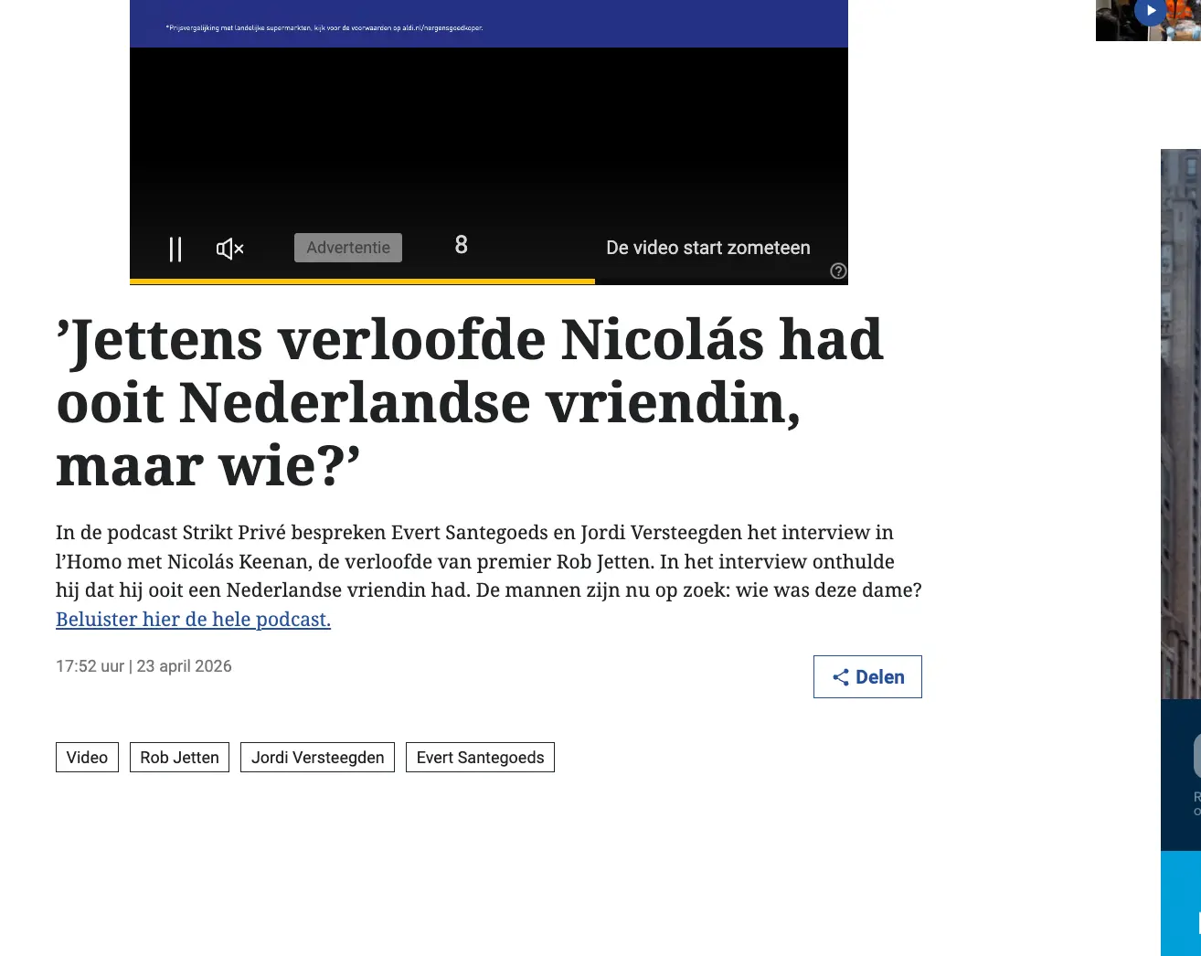 Rechtse en schandaalmedia hebben een nieuw doel gevonden: het liefdesleven van premier Rob Jetten