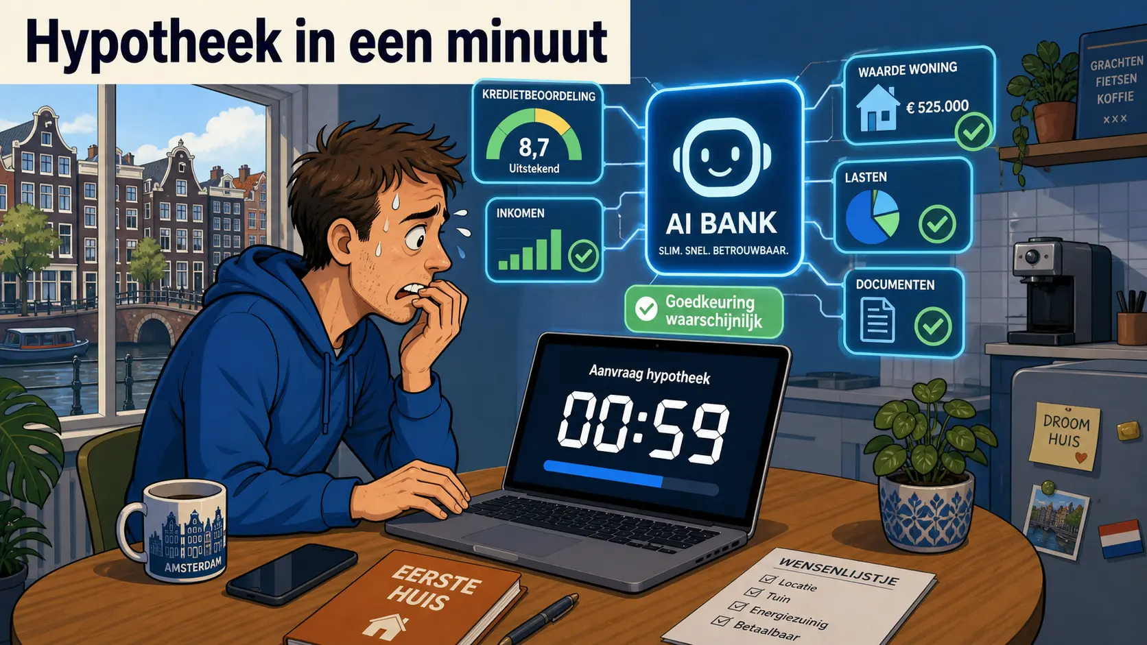 Bank met AI: een hypotheek binnen een minuut. Of juist geen hypotheek in een minuut