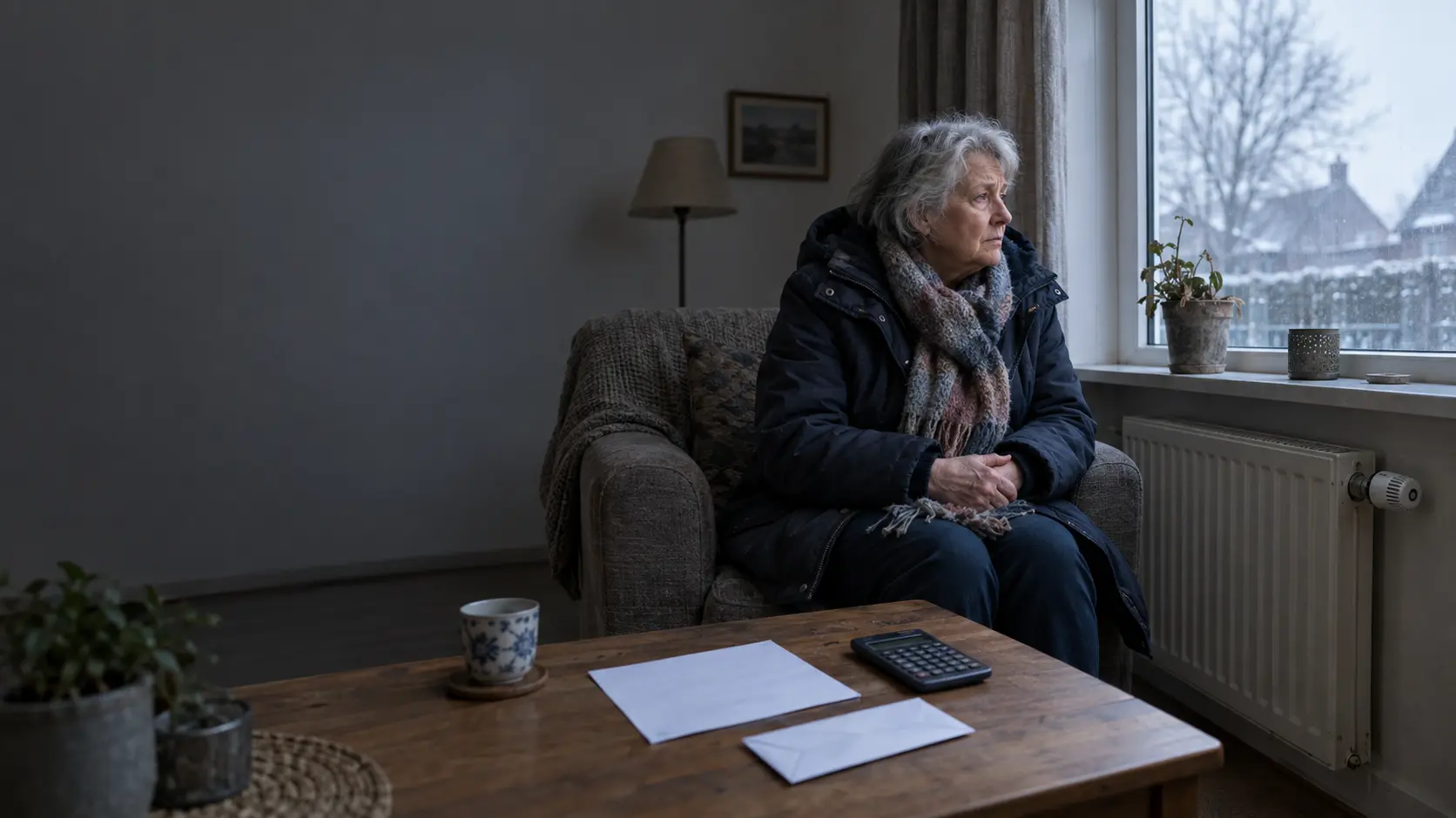 Energiearmoede  verwarming laag om de rekening te kunnen betalen
