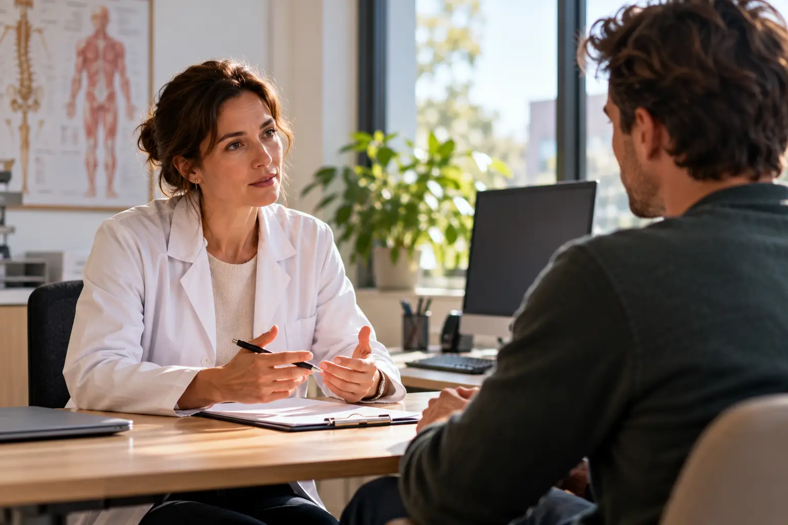 Warm Medical Consultation in a Modern Office