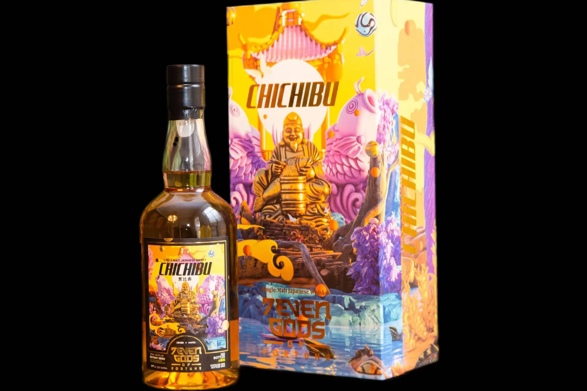 Indrukwekkende gelimiteerde Japanse whisky 7EVEN Gods of Fortune gespot