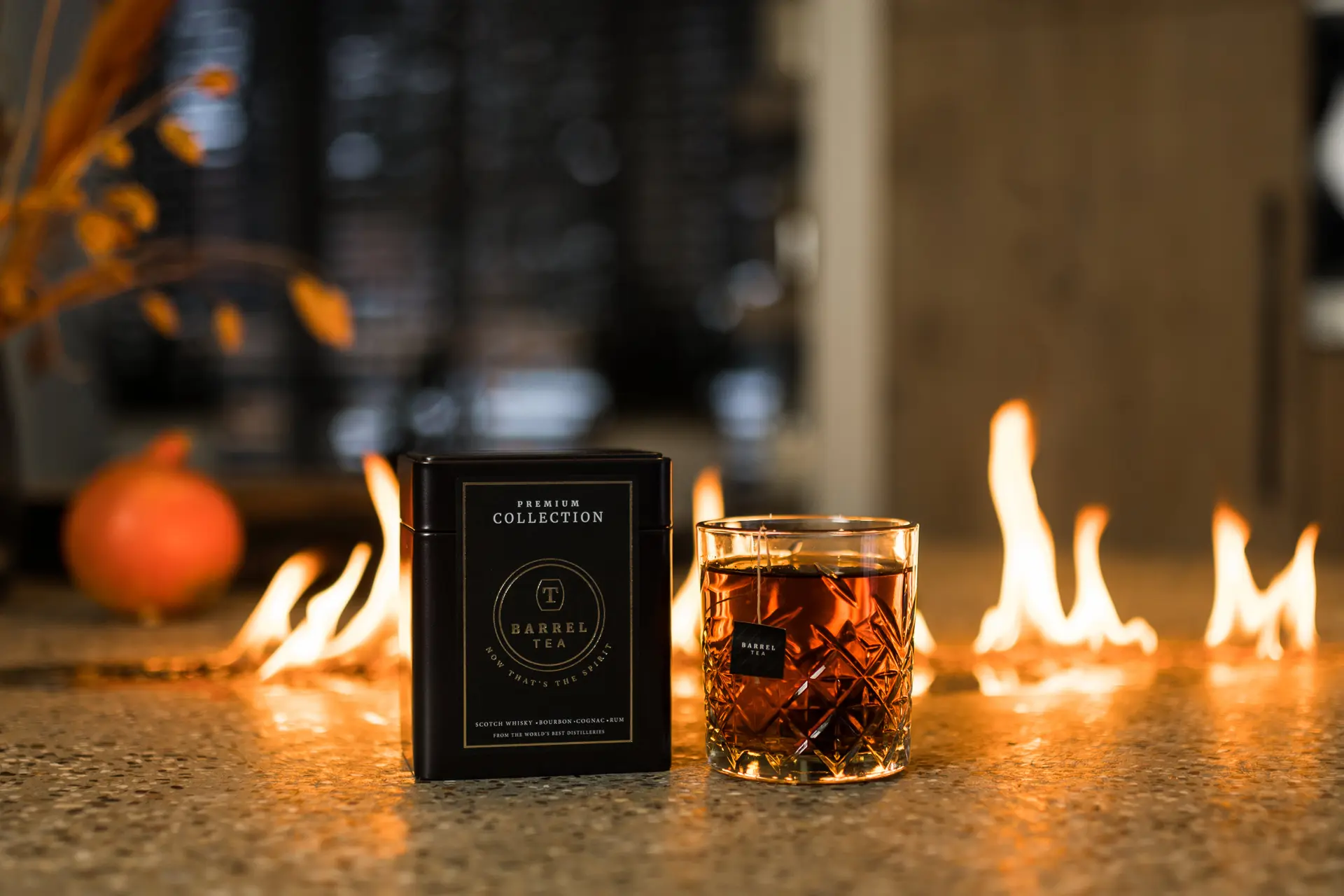 Houtthee onder de naam Barrel Tea op de markt gebracht