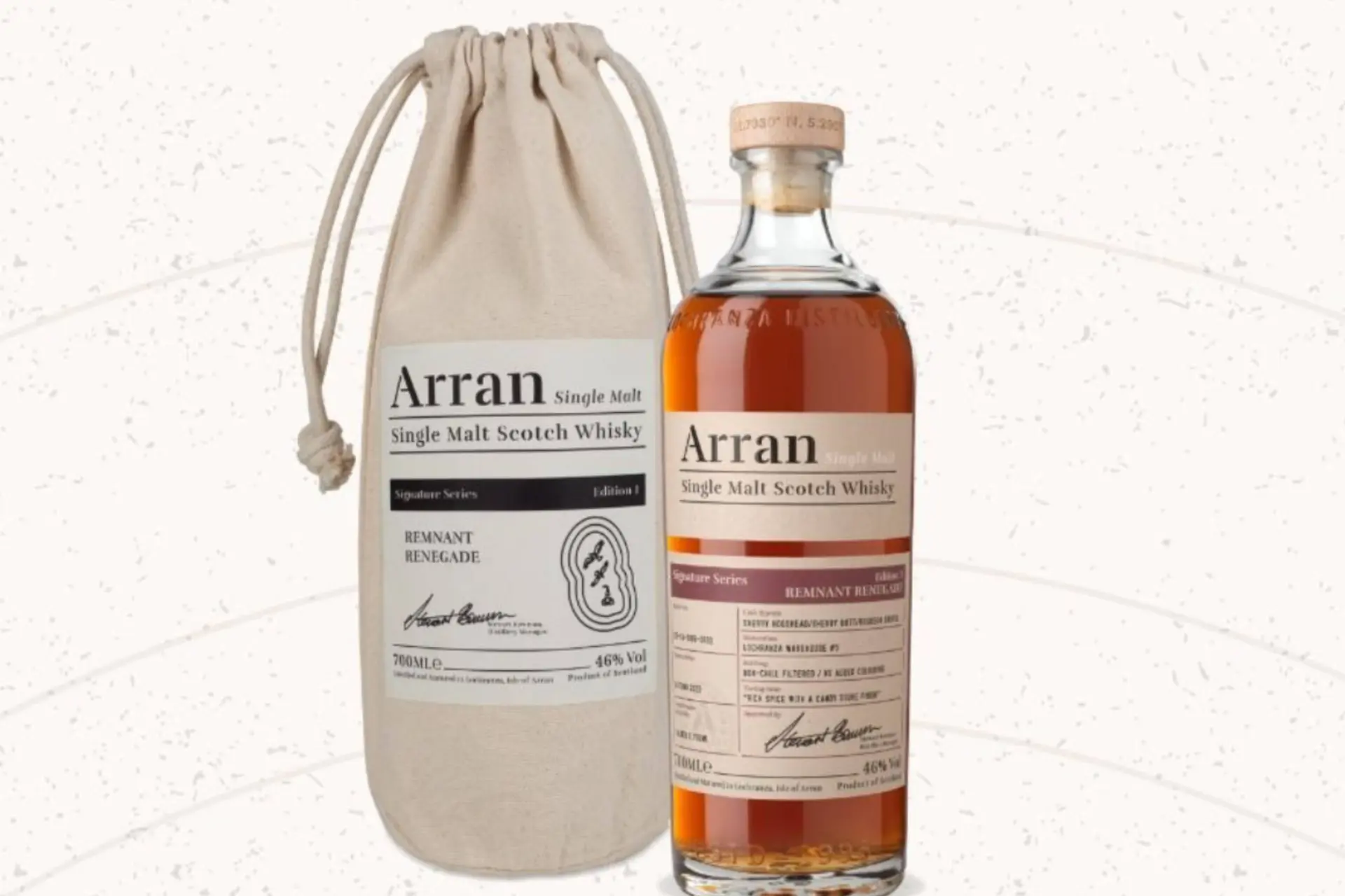 Arran trapt vierluik af met overgebleven whisky