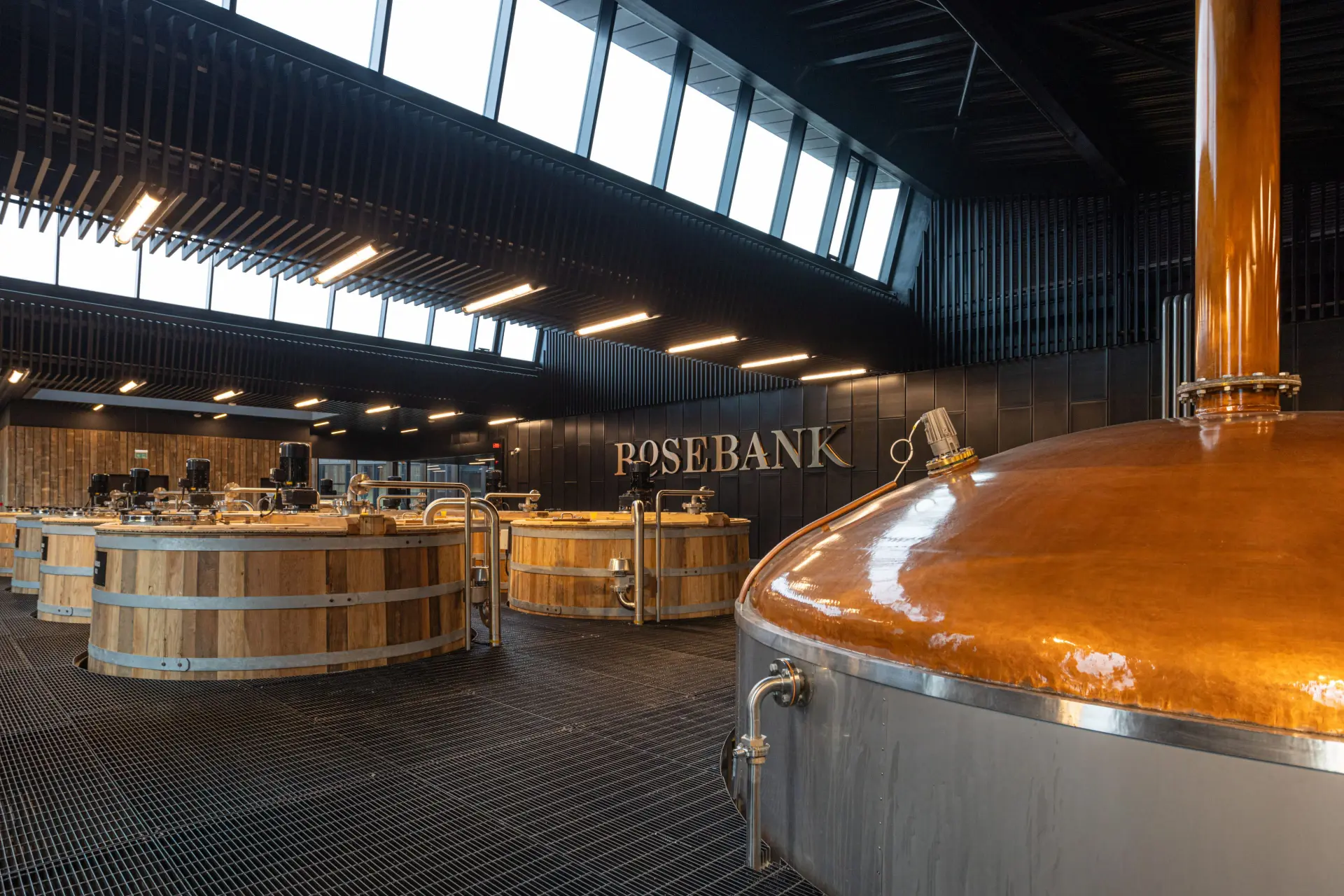 rosebank whisky distillery washtuns inside