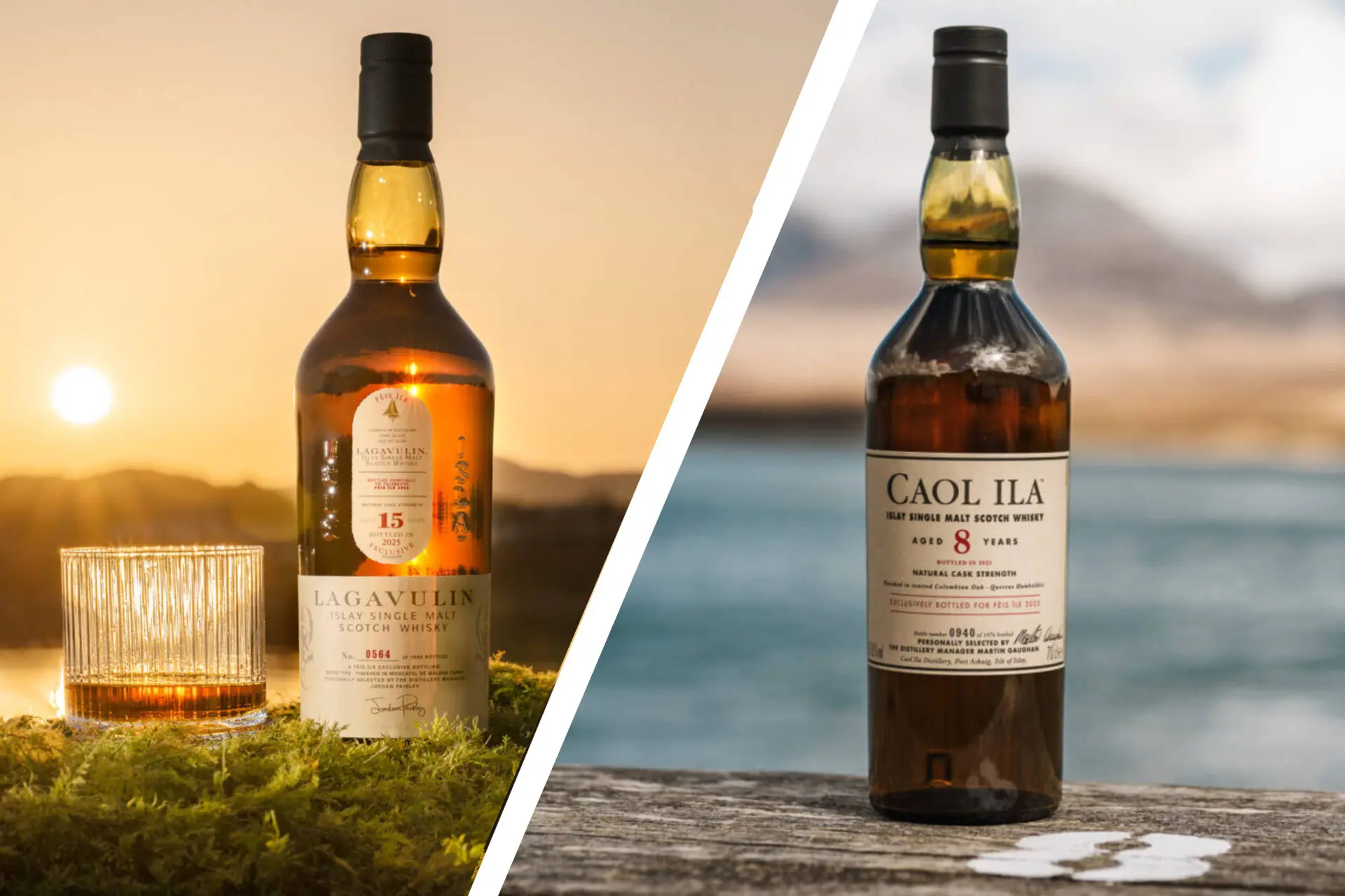 Dit zijn de gelimiteerde Fèis Ìle whisky's van Lagavulin en Caol Ila