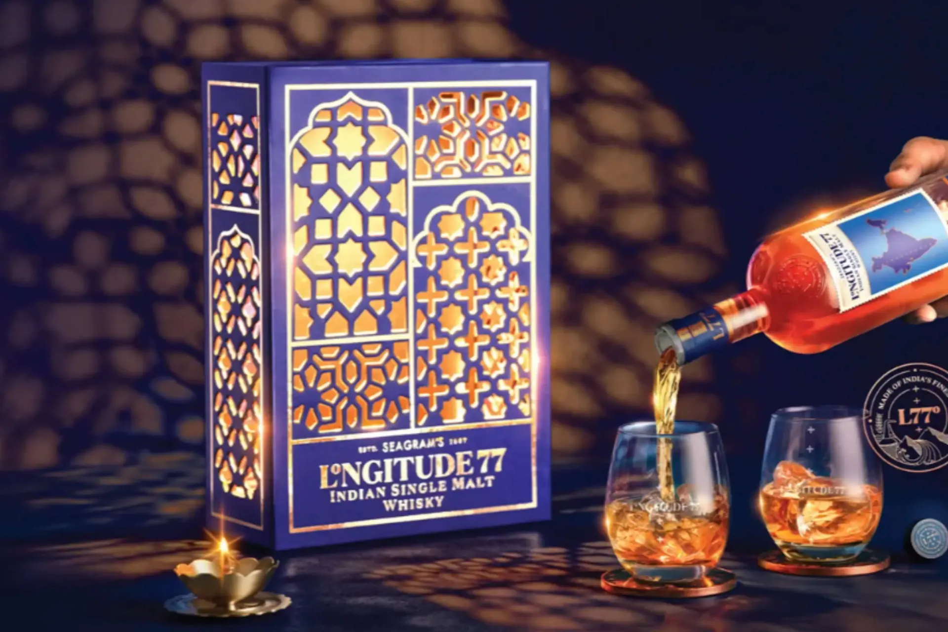 This whisky lets you turn the box into a Diwali lamp