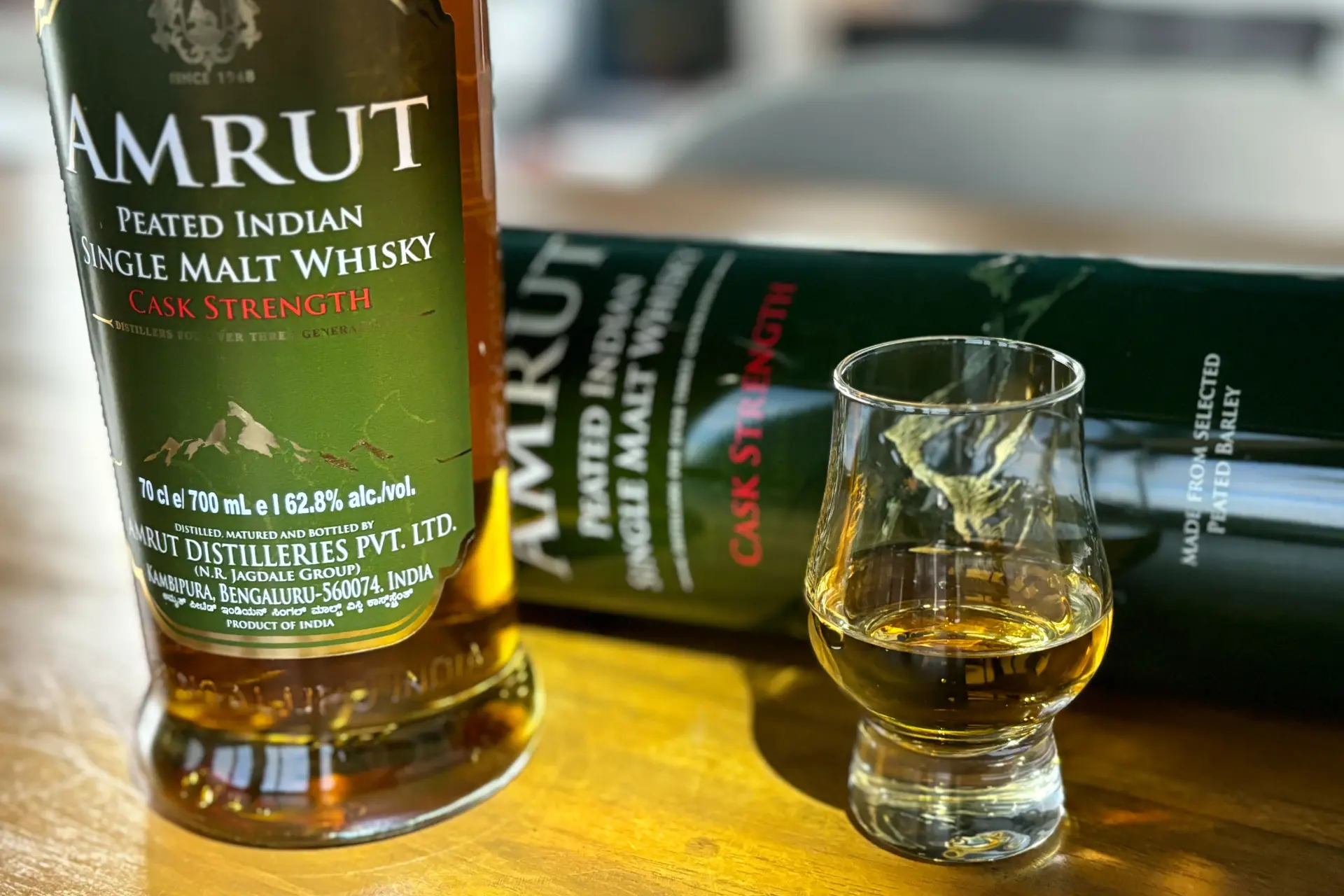 Amrut Peated Indian Single Malt Cask Strength whisky