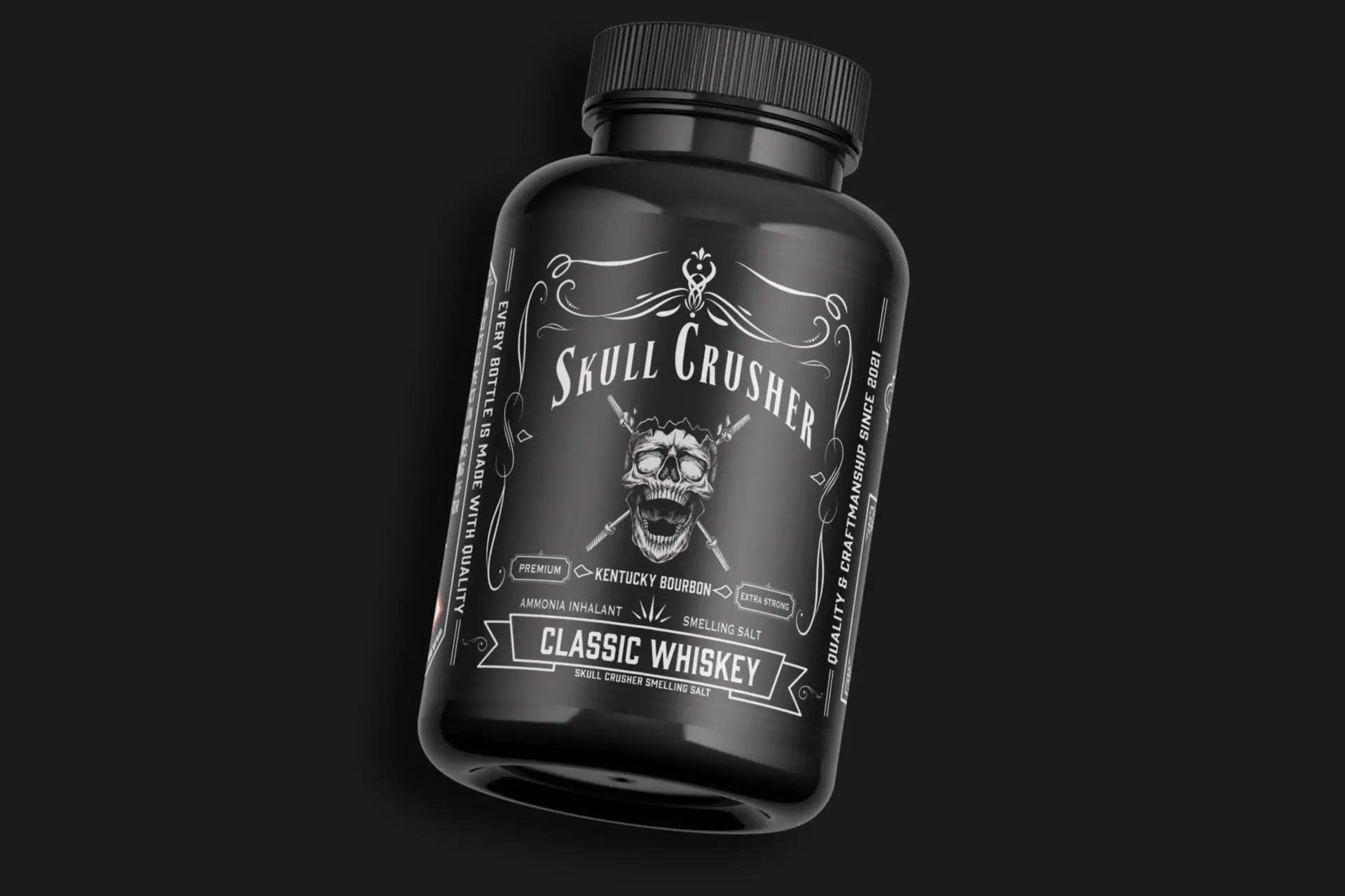 Bizar ‘whiskyproduct’ te koop: Skull Crusher Smelling Salt met Classic Whiskey-geur