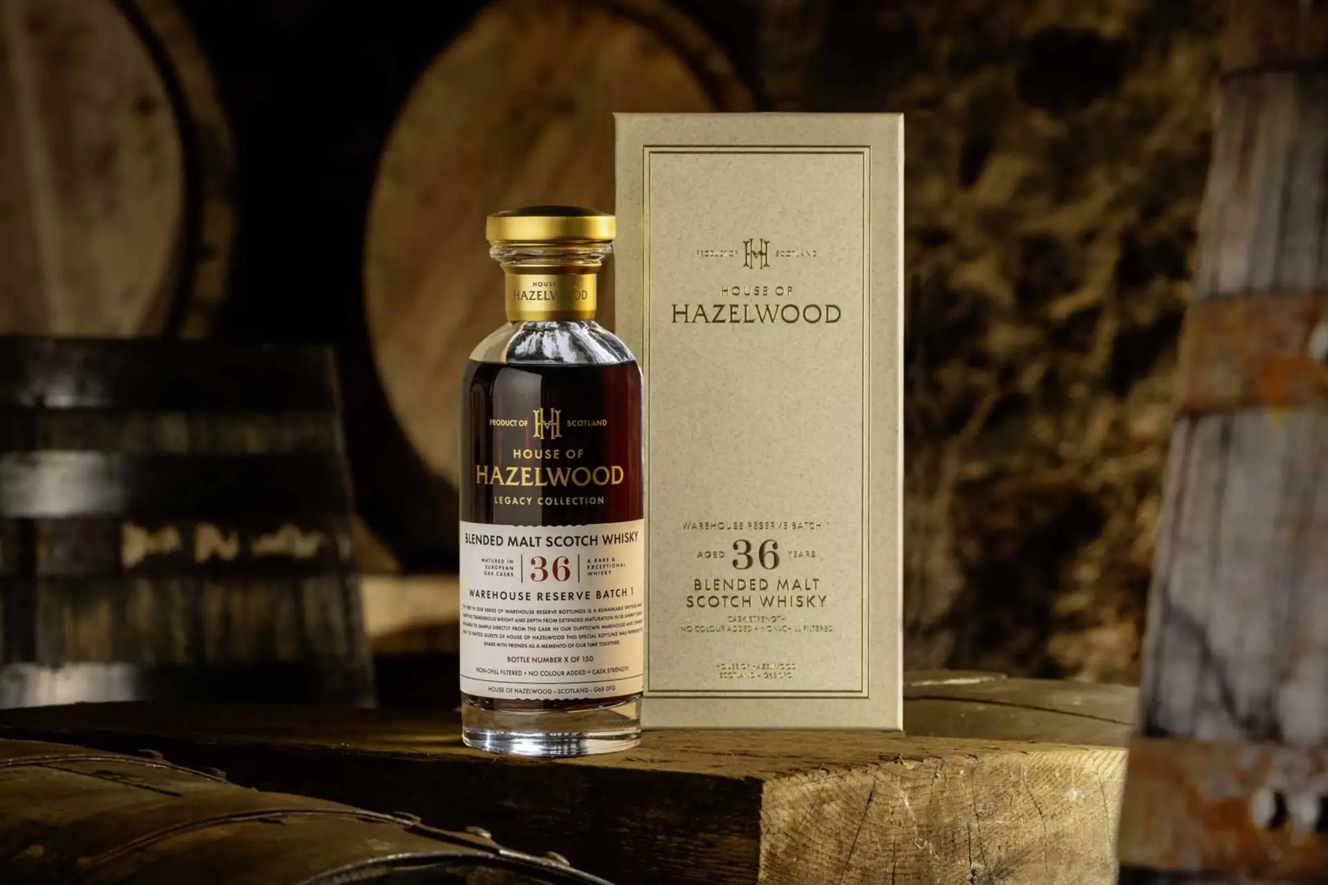 House of Hazelwood 36 Yo warehouse reserve batch 1 whisky
