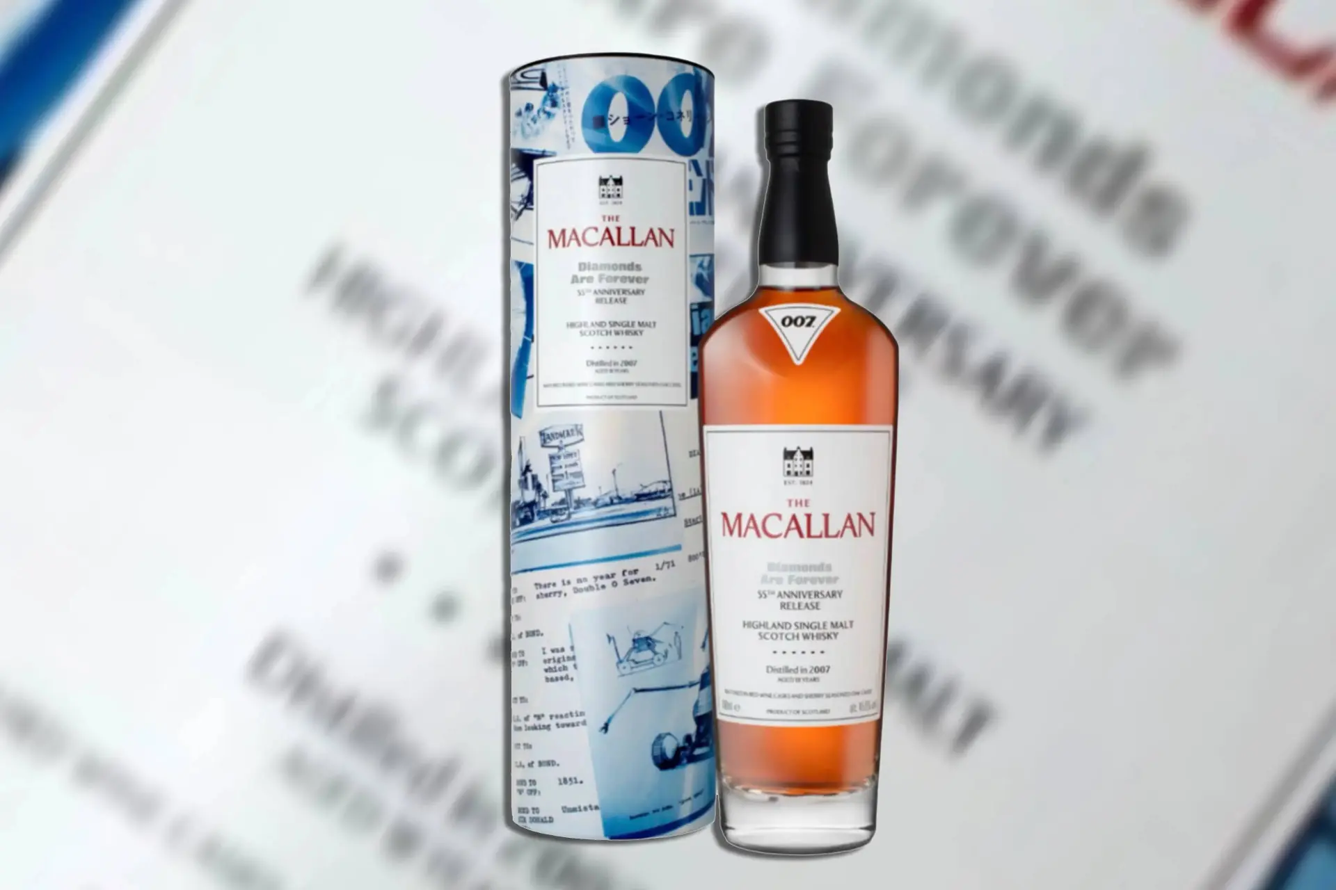 Alles dat je moet weten over The Macallan James Bond Diamonds Are Forever 55 Anniversary whisky