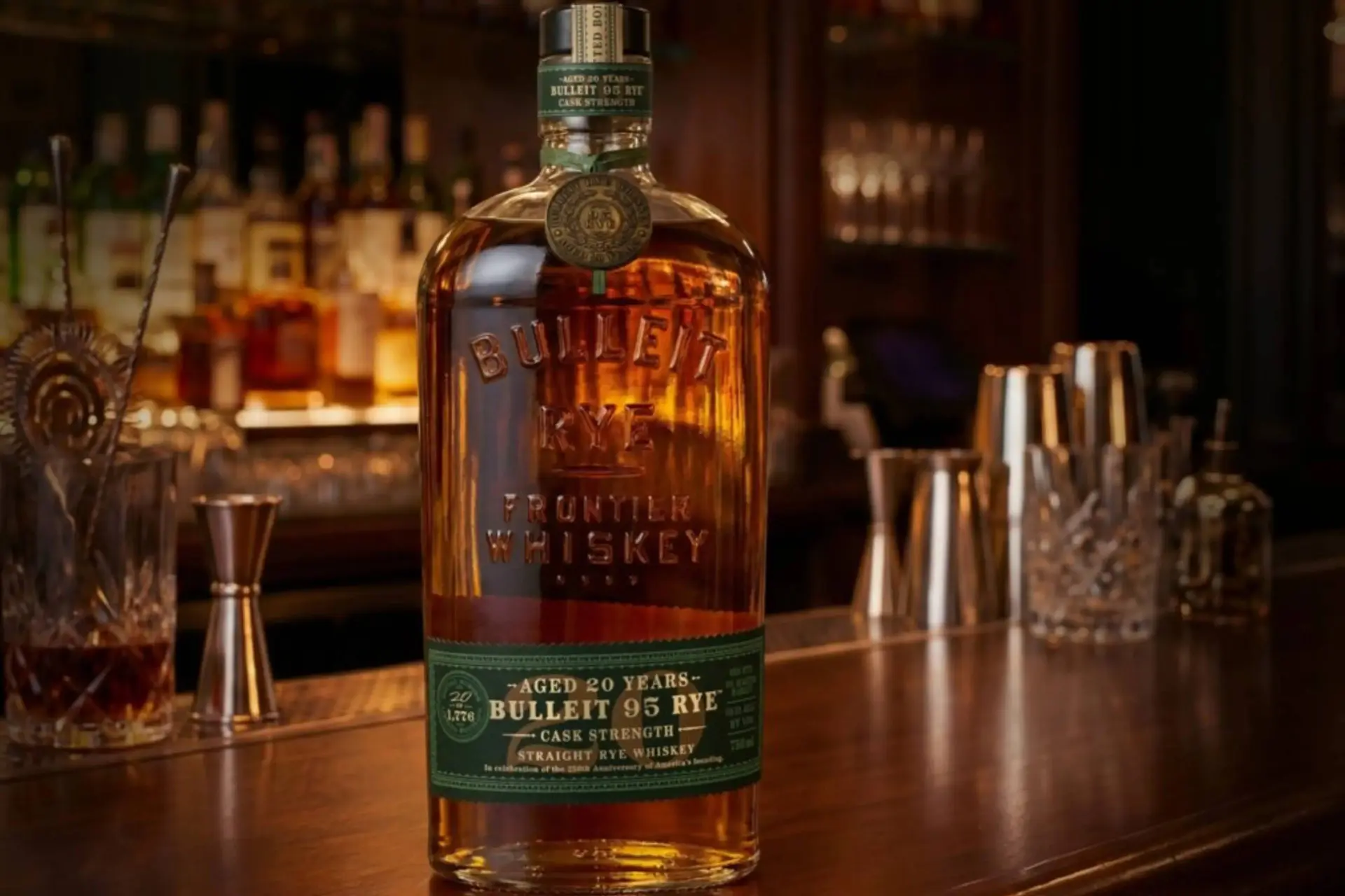 Bulleit 20 year old rye whiskey