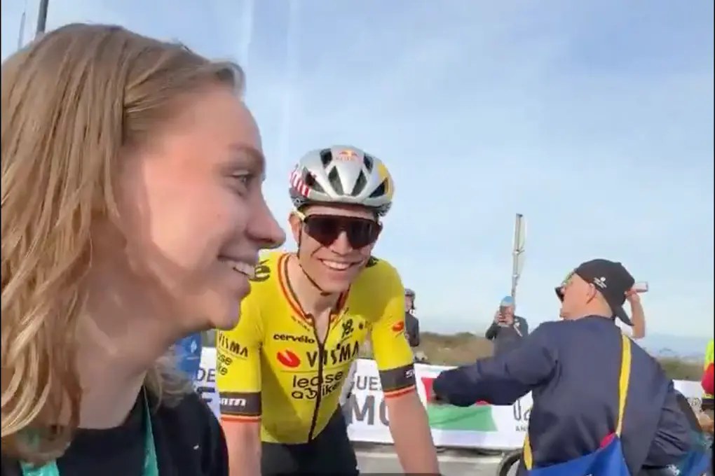 KIJK. Wout van Aert dolt in Algarve met Sporza-journaliste