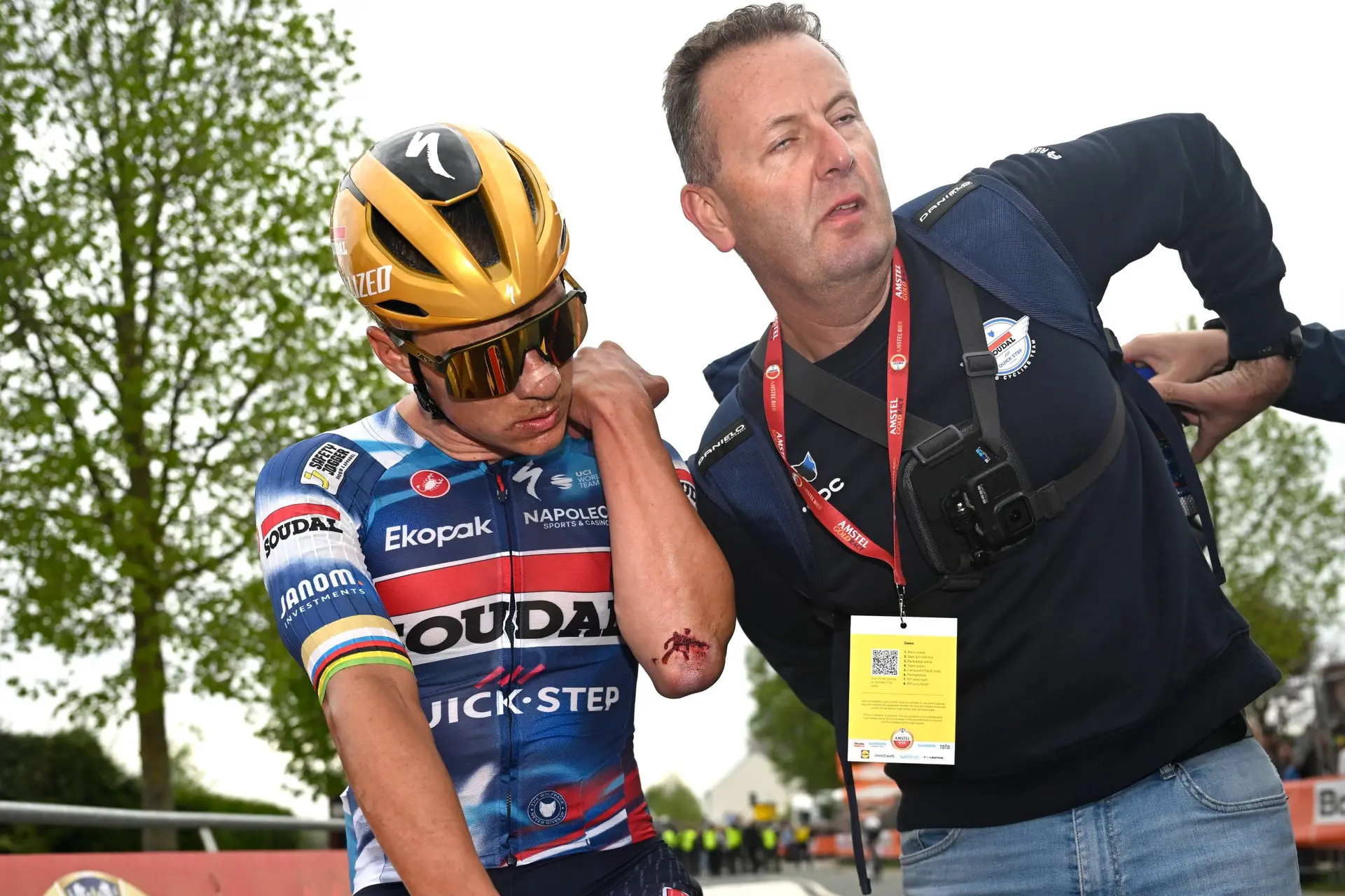 Remco Evenepoel is kwaad: 'Zonder val had ik de koers gewonnen'