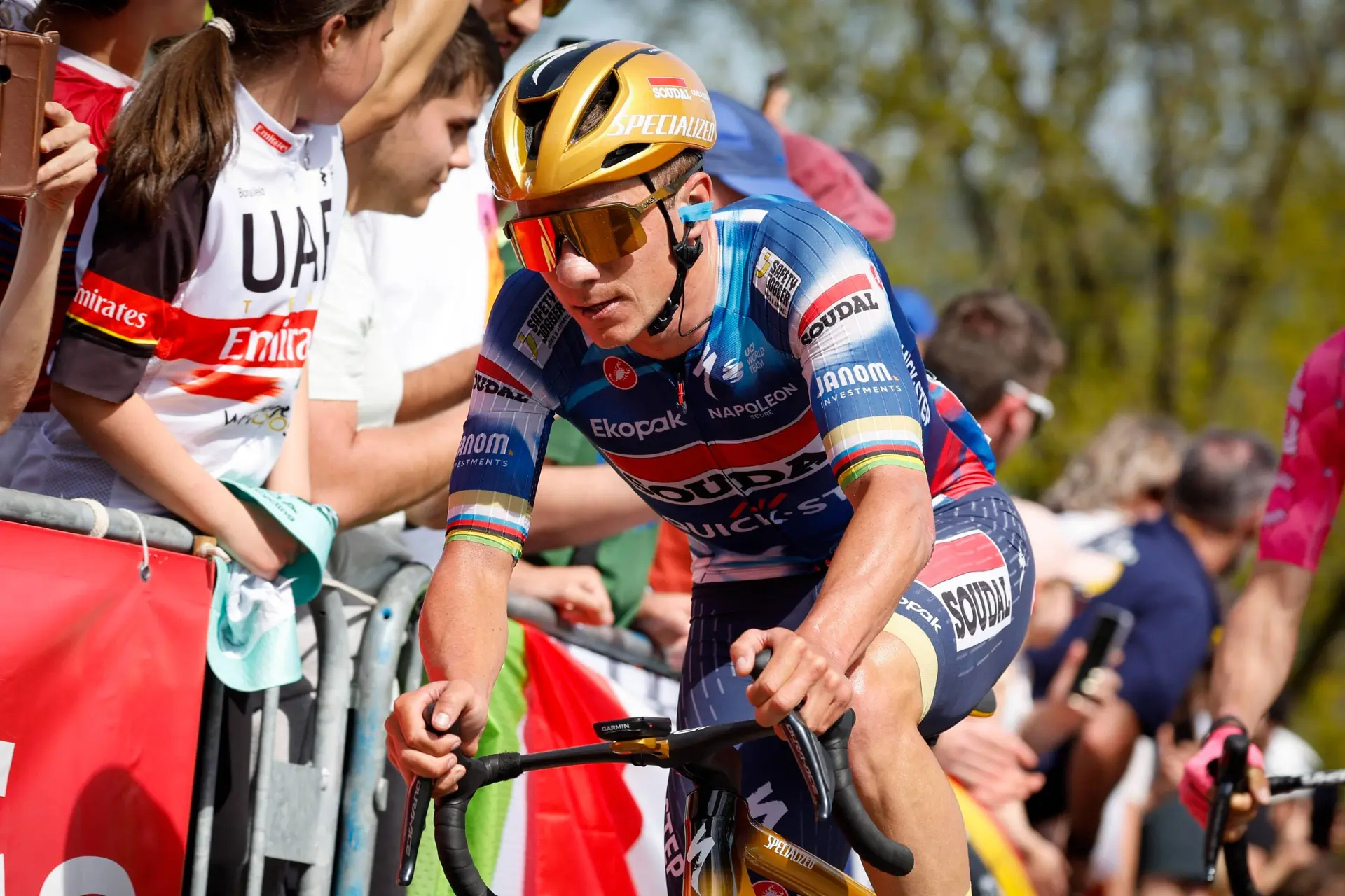 Ploegleider Evenepoel: 'Daarom wilde Remco bewust niet in beeld rijden'