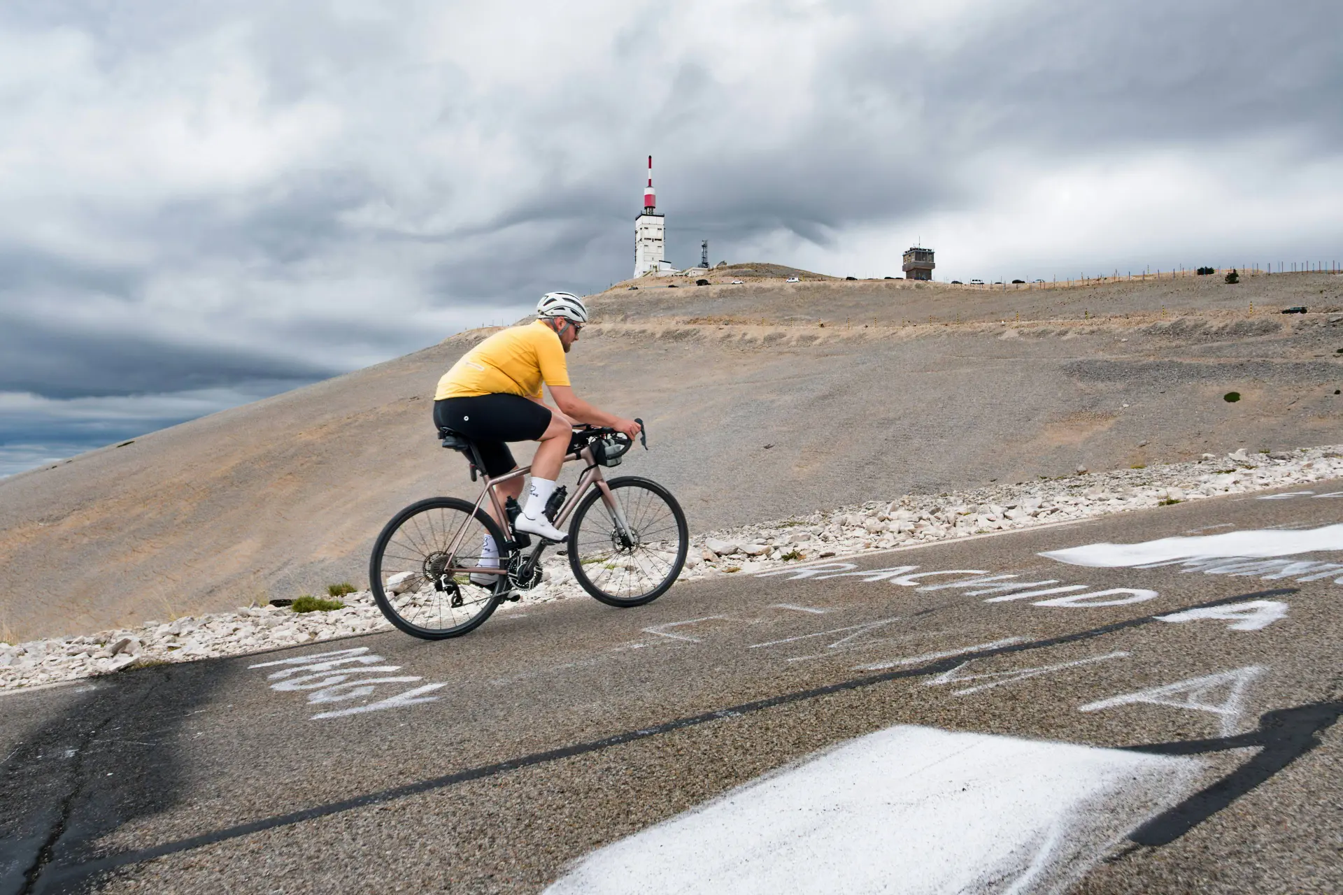 Fietser op de Mont Ventoux