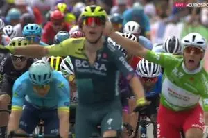 UPDATE: Giovanni Lonardi wint etappe 3 van de Ronde van Turkije 2024 na declassering Danny van Poppel