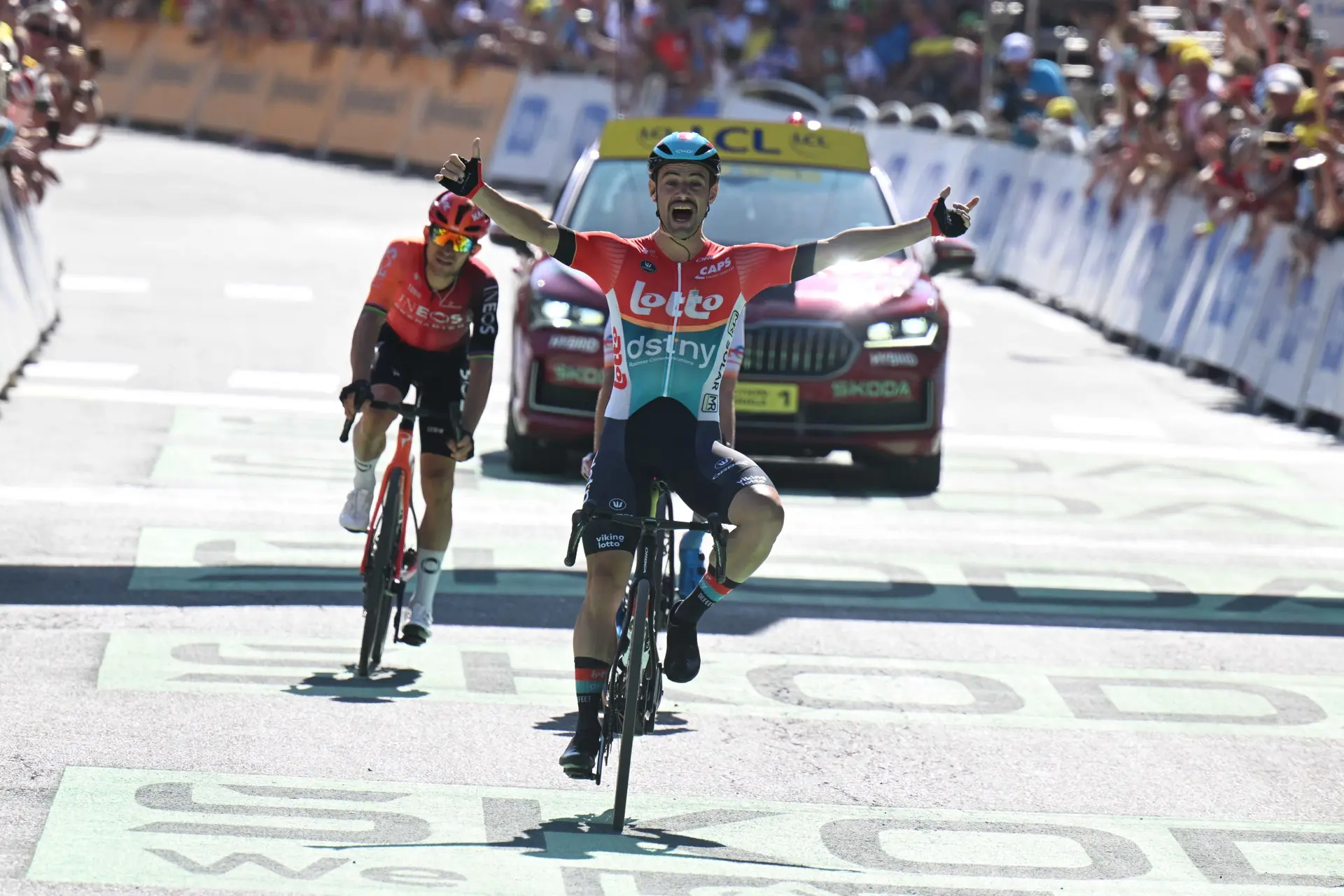 "Ik dacht dat ik slim was tijdens de etappe, maar hij was nog slimmer" - Michal Kwiatkowski geeft zich over aan Victor Campenaerts in Barcelonnette