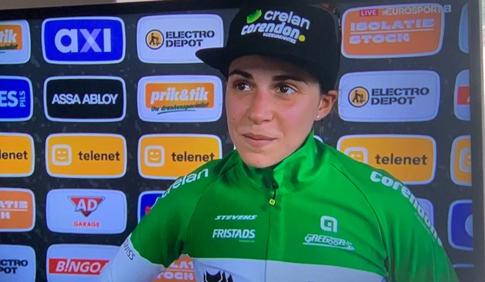 "Het is mijn eerste podium, dus ik ben echt blij" - Italiaans kampioene reageert op sterk Superprestige-resultaat