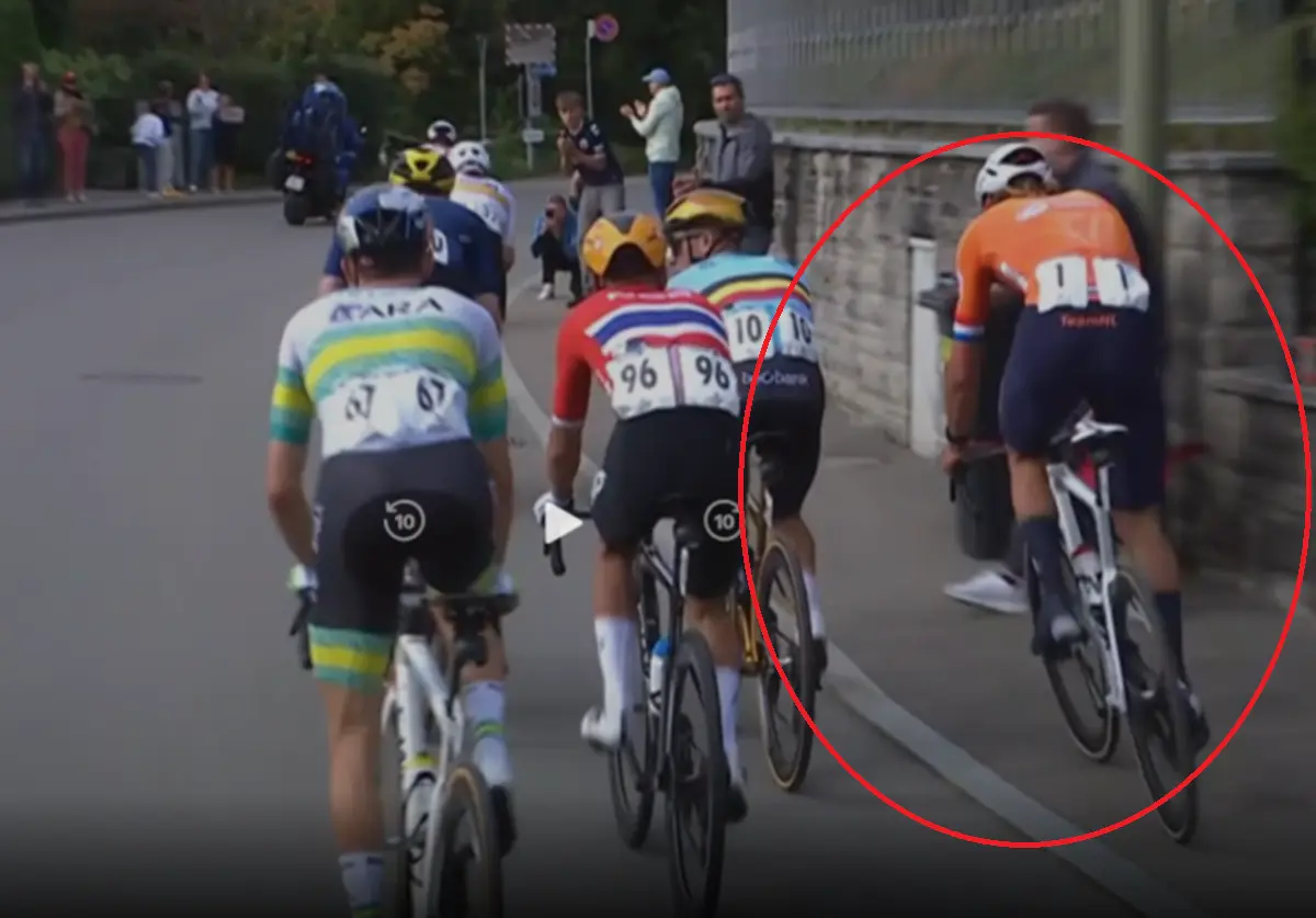 "Normaal betekent dit diskwalificatie" - Letse bond dient klacht in bij de UCI na 'gevaarlijke' manoeuvre Mathieu van der Poel