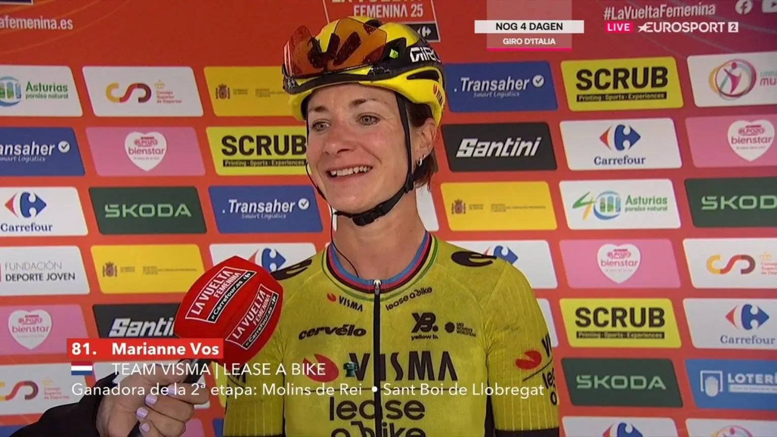Marianne Vos slaat terug in La Vuelta Femenina na tegenvaller in openingsetappe: “Dit voelt zó goed”