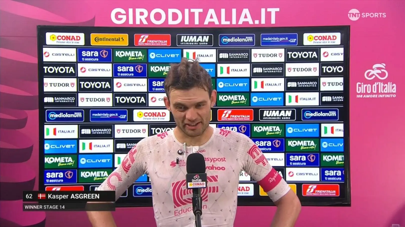 "Kapot gaan loont voor de zege" - Kasper Asgreen over zege in Giro na solo