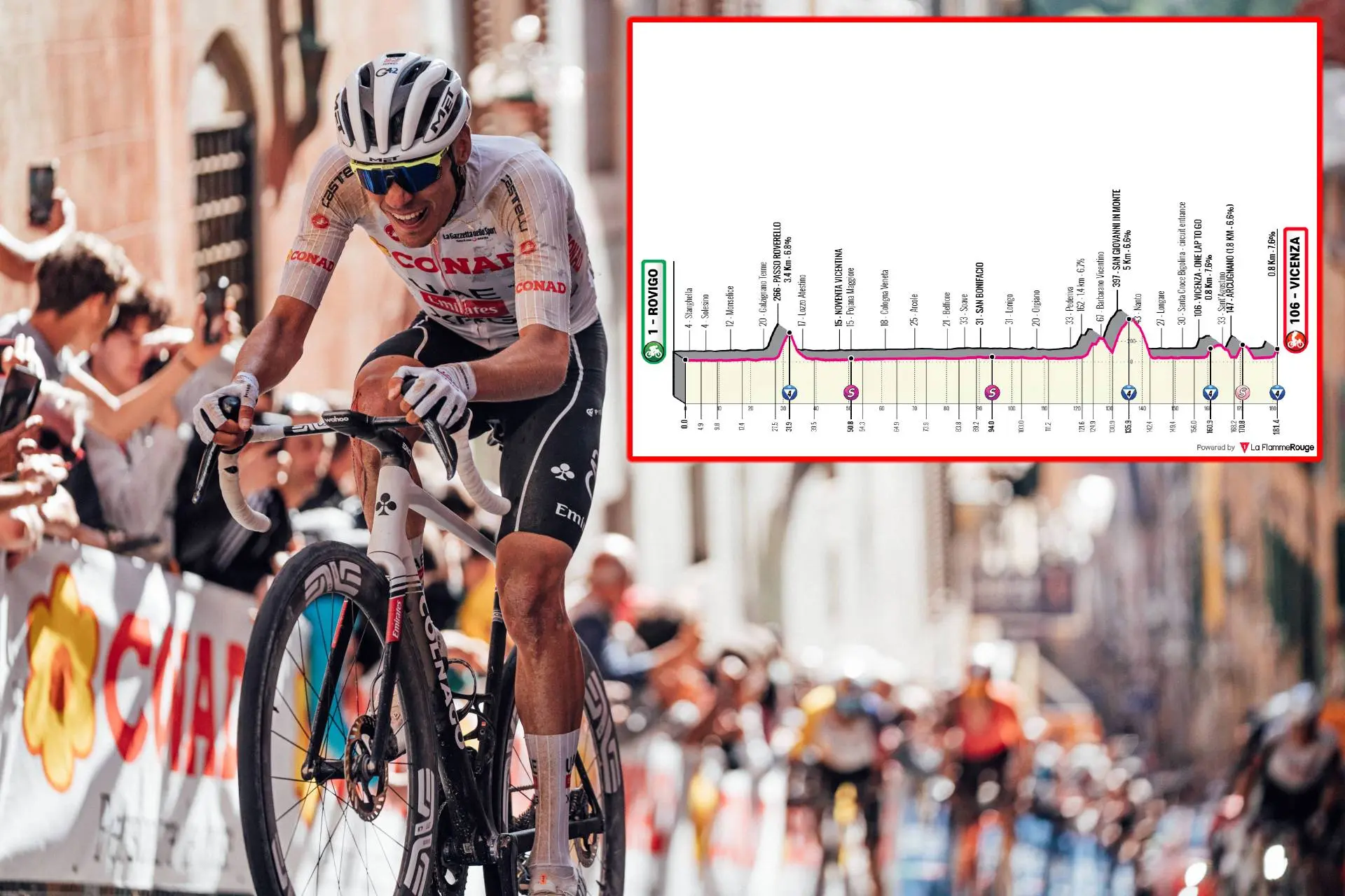 VOORBESCHOUWING | Giro d'Italia 2025 etappe 13 - Lastige aankomst op Monte Berico zorgt voor veel verschillende kanshebbers op de ritzege