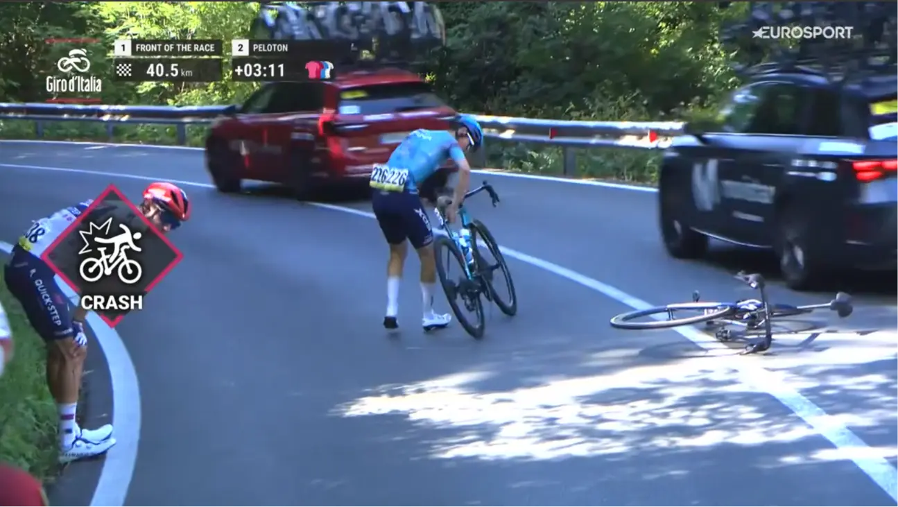 Medisch Rapport en uitvallers Giro d'Italia 2026 na Etappe 11 - 3 renners verlaten de wedstrijd en Christian Scaroni betrokken bij valpartij